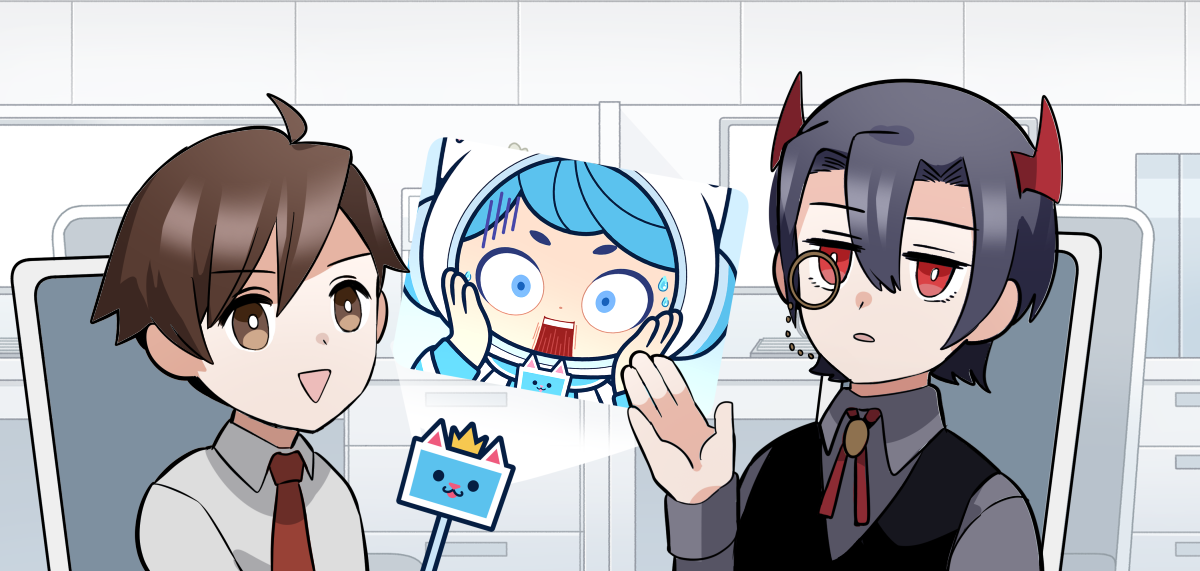 相談するタカシとアクーツクとねこぴ