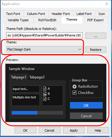 Preview Theme（Dark）