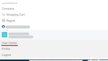 User Centerメニュー